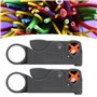 Outil de dénudage de câble coaxial, pince à dénuder 2 pièces ABS portable durable pour le bricolage