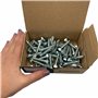 Marcopol Lot de 50 vis à bois hexagonales en acier zingué DIN 50 M8 x 35 mm