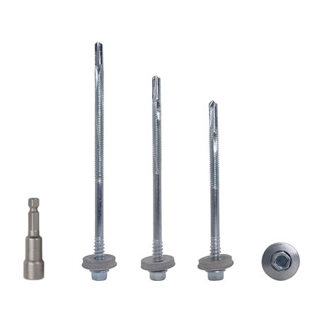 Lot de 40 vis auto-perceuses en acier zingué