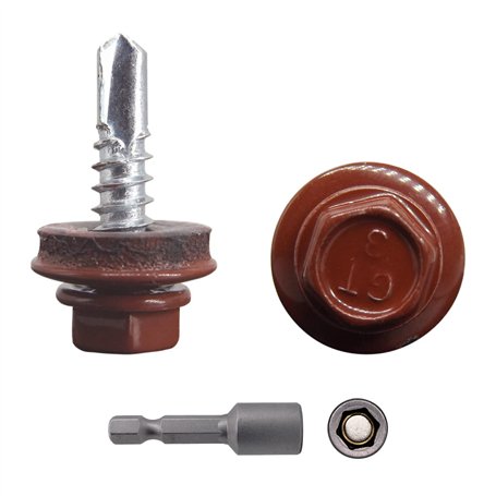 Marcopol Lot de 300 vis de toiture en métal