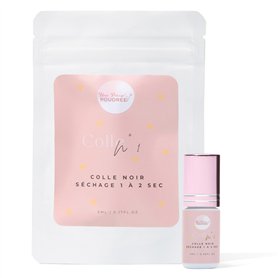 N°1 Colle Noir à Extension de Cils pour Débutantes et Professionnels - Colle Faux Cils Séchage Rapide (1 à 2 sec) - Facile à Tra