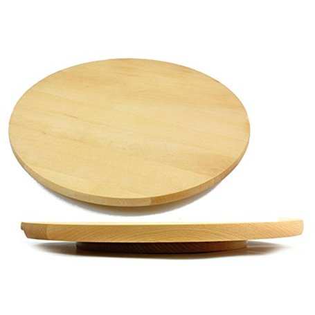 Plateau de service rotatif en bois pour pizza