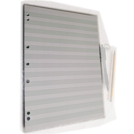 Lot de 50 feuilles de recharge pour musique avec lignes pentagramme