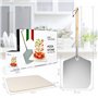 Joeji's Kitchen Pierre pour Pizza & Pelle en aluminium pour Pizza - Pierre a pizza barbecue Pierre pour cuisson croustillante ad
