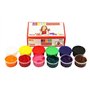Peinture au doigt pour enfants et bébés. 12 couleurs de 30 ml. Peinture non toxique et lavable pour jeux créatifs et activités d