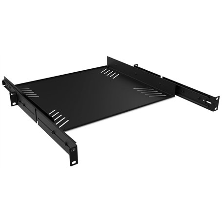 Audibax Pro Rack Drawer Ext 1U - Plateau Coulissant avec Grilles 1U pour Rack 19 pouces - Etagère Amovible 482