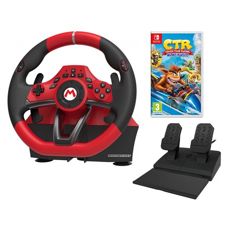Nintendo_Switch Volant et pédales Pack pour Crash-Bandicoot Nitro Fueled (Licence Officielle