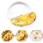 Cuiseur vapeur pour omelette œufs au micro-ondes avec deux compartiments à charnière sans BPA Gadgets de cuisine multifonction (