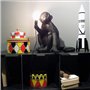 Seletti Lampe Singe assis en résine, Noir, 45 x 39 x 36 cm