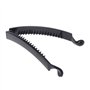 MINGSTORE 2 pièces 10 cm Pinces à Cheveux Banane tête carrée Noire Porte-Queue de Cheval Barrette en Plastique