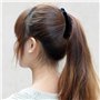 MINGSTORE 2 pièces 10 cm Pinces à Cheveux Banane tête carrée Noire Porte-Queue de Cheval Barrette en Plastique