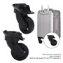 Luqeeg Roues Bagage Rechange, 2 Roues Rechange à roulettes Pivotantes, Roues Universelles pour Valise à Bagages Chariot roulette