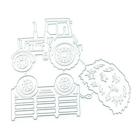 Maxtonser Matrices à découper en métal et Timbres Tracteur Paille Die Cuts Moule Décoration Artisanat Couteau Moule Poinçon Poch