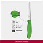Victorinox Swiss Classic Gourmet Lot de 2 Couteaux à Steak, Tranchant Denté Acéré, Vert
