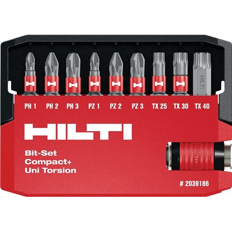 HILTI Foret de torsion pour kit de bits S-BSC+ UNI 25/1" T (10)