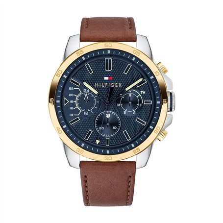 Tommy Hilfiger Montre Analogique Multifonction Quartz pour Hommes avec Bracelet en Silicone