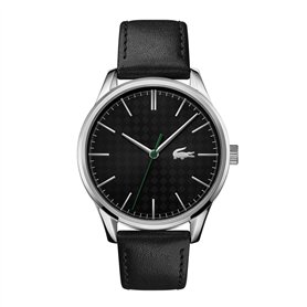 Lacoste Montre Analogique à Quartz pour Homme Collection Vienna avec Bracelet en Cuir Noir - 2011047 Lacoste Montre Analogique à Quartz pour Homme Collection Vienna avec Bracelet en Cuir Noir - 2011047