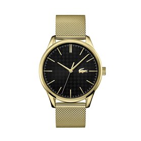 Lacoste Montre Analogique à Quartz pour Homme Collection Vienna avec Bracelet Milanais en Acier Inoxydable de Couleur Dorée - 20 Lacoste Montre Analogique à Quartz pour Homme Collection Vienna avec Bracelet Milanais en Acier Inoxydable de Couleur Dorée - 20
