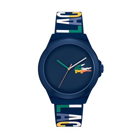 Lacoste Montre Analogique à Quartz pour Homme Collection NEOCROC avec Bracelet en Silicone Bleu Marin - 2011184