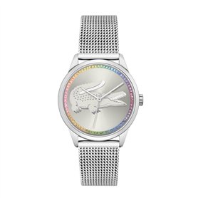 Lacoste Montre Analogique à Quartz pour Femme Collection LADYCROC avec Bracelet Milanais en Acier Inoxydable Argenté - 2001259 Lacoste Montre Analogique à Quartz pour Femme Collection LADYCROC avec Bracelet Milanais en Acier Inoxydable Argenté - 2001259