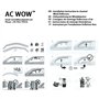 AC WOW Lot de 2 déflecteurs d'air en acrylique PMMA compatibles avec Mercedes W639 Classe V Vito Viano 2003 2004 2005 2006 2007 