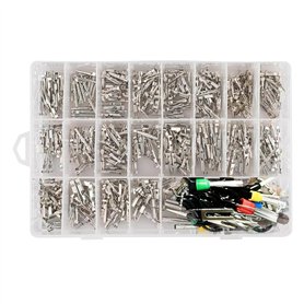 Yilingjc Assortiment de 340 broches de connecteurs électriques pour automobile - Assortiment de broches mâles et femelles - Conn Yilingjc Assortiment de 340 broches de connecteurs électriques pour automobile - Assortiment de broches mâles et femelles - Conn