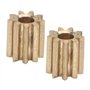 aqxreight Pignon Moteur 2 Pièces, Remplacement en Laiton pour Module Duplo Intelli Lok 0.4 9 Dents Remplacement en de Pignon de 