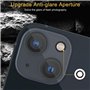 Cracksin [Lot de 2] Protection d'appareil photo pour iPhone 14 [6,1 pouces] / iPhone 14 Plus [6,7 pouces] Protection d'objectif 