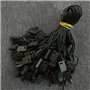 Lot de 200 étiquettes de vêtements en nylon noir avec fermeture à pression