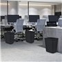 Acrimet Corbeille, Poubelle de bureau, 6,75 gallons / 27 quarts / 24 litres (en plastique) (couleur noire) (lot de 4)