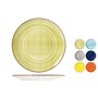 H&h set 12 piatti piani caribe in stoneware colori assortiti cm 26