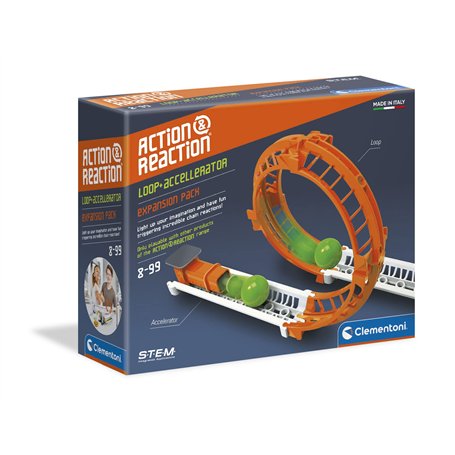Clementoni - 19115 - Science et Jeu - Action et Réaction - Circuit de Billes pour Enfants de 8 à 99 Ans - Pack d'Extension de Pa
