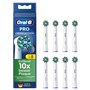 Oral-B Pro CrossAction Lot de 8 têtes de rechange pour brosse à dents électrique avec poils en X innovants Blanc
