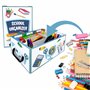 Lavatelli Organisateur Scolaire - Boîte Rangement Carton Rigide - Papeterie, Fournitures A4 - Compartiments Ajustables, Porte-St