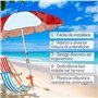 Embout de forage pour parasol de plage de plage de pied parapluie base fixation couleurs rouge bleu jaune vert abs résistant pra