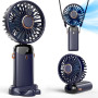 Koonie Mini Ventilateur à Main USB Portatif Portable Ventilateur De Bureau,Petit Ventilateur de 5Vitesses Avec Base,Ventilateur 