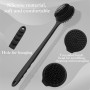 Lot de 2 brosses pour le corps en silicone - Noir - Brosse de douche pour le dos - Brosse pour le dos - Brosse pour le corps - B