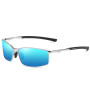 PKRANZYHKAL Lunettes de soleil homme polarisées, UV400, Metal, Classique, 3 Couleurs, Sport, Voyage