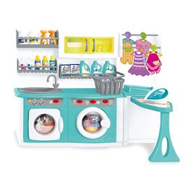 Teorema Giocattoli 67061 - Ensemble de blanchisserie Jouet pour Enfants avec Effets sonores et Lumineux réels, Portes Ouvertes,  Teorema Giocattoli 67061 - Ensemble de blanchisserie Jouet pour Enfants avec Effets sonores et Lumineux réels