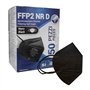 Sibilla Masques FFP2 NR D (certification dolomite) CE 0465 Fabriqué en Italie 50 pcs Noir | faciaux légers et confortables à 5 c