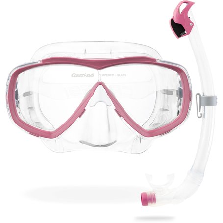 CRESSI Estrella + Seal Dry Combo - Ensemble Combo pour Adultes Masque Estrella et Innovant Tuba Seal Dry Parfait pour la Plongée