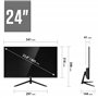 Moniteur Atlantis 24 pouces, écran 24" IPS 75Hz, Full HD 1920x1080, VGA HDMI, MULTIMEDIAL, FreeSync, sortie audio/casque, inclin
