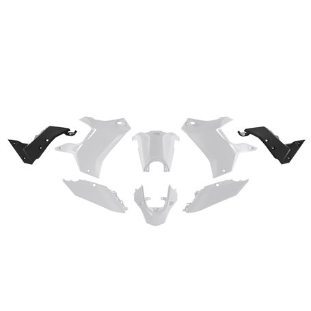 RTECH Kit plastique carénages compatibles avec Yamaha Tenir 700 2019-2024 Set Racetech Blanc/Noir