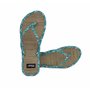 Élégantes Chaussons femme été modèle Caraïbes fond bambou tongs anti-transpiration frais Flip Flops en paille semelle en caoutch