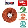 Gemi Elettronica FIL DE CLÔTURE ÉLECTRIQUE clôture électrifiée 500 mt 2,2mm pour animaux chevaux chiens vaches porcs poules