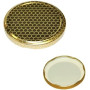 OPIROS Promo Capsules alvéolées pour bocaux miel en conserve couvercles dorés avec motif ruche pour bocaux en verre (diamètre 63