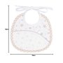 Filet - Bavoir bébé en Coton Piquet imprimé Etoiles Pochette en tissu Aïda à broder | Dim. 18x18 cm | Fabriqué en Italie