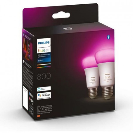 PHILIPS Hue White & Color Ambiance Ampoules LED connectées E27 - Compatible Blue 89,99 €