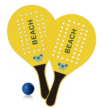 BEPER Ensemble de Raquettes de Plage en Bois