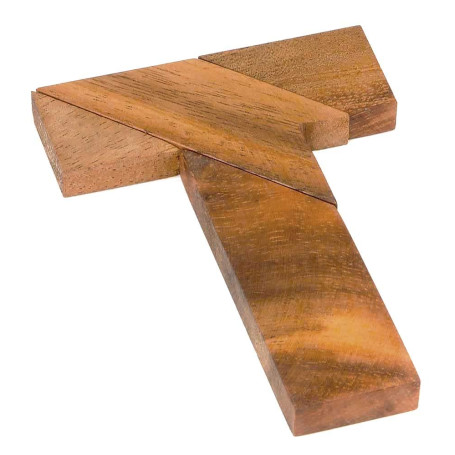 Logica Jeux Art. T Puzzle - Casse-Tête en Bois Précieux - 100 Puzzles en 1 - Difficulté 4/6 Extrême - Puzzle Géométrique - Colle
